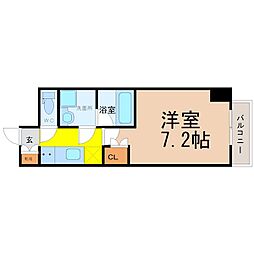 JR中央本線 大曽根駅 徒歩2分の賃貸マンション 7階1Kの間取り