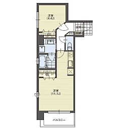 Mina葵 2階1LDKの間取り