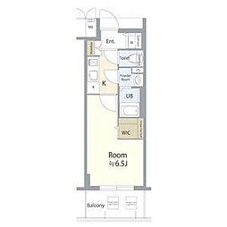 エスリード栄エステージ 2階1Kの間取り