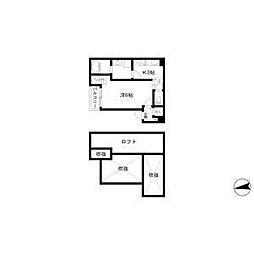 リヴェール森下 1階1SKの間取り