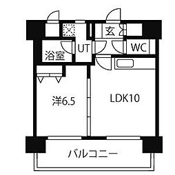 名古屋市営名城線 久屋大通駅 徒歩7分の賃貸マンション 2階1LDKの間取り