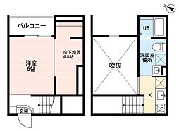 Breeze Residence Moriyama 1階1Kの間取り