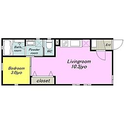 Great journey 4階1LDKの間取り