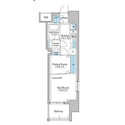 名古屋市営桜通線 高岳駅 徒歩3分の賃貸マンション 5階1DKの間取り