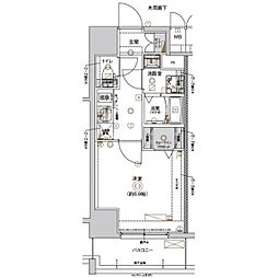 名古屋市営名城線 志賀本通駅 徒歩8分の賃貸マンション 12階1Kの間取り