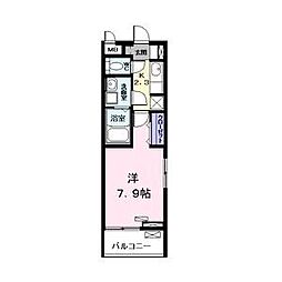 Lian 3階1Kの間取り