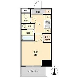 名古屋市営桜通線 車道駅 徒歩7分の賃貸マンション 10階1Kの間取り