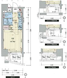 プレサンス泉アーバンゲート 6階1Kの間取り