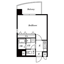 アスティ千種 2階1Kの間取り