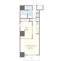 アモンフォンテーヌ 7階1LDKの間取り