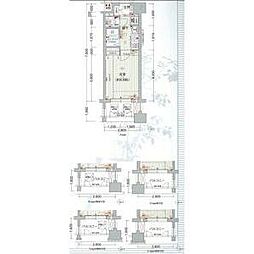 名古屋市営桜通線 車道駅 徒歩5分の賃貸マンション 2階1Kの間取り