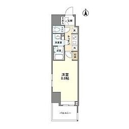 JR中央本線 大曽根駅 徒歩10分の賃貸マンション 9階1Kの間取り