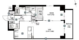 コートアクシスyoinn 9階1LDKの間取り
