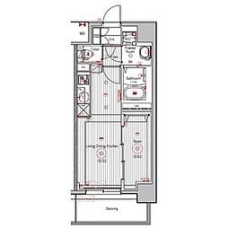 SOLメイクス浄心天神山 8階1LDKの間取り