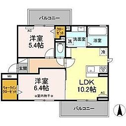 間取図画像 2LDK