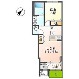 間取図画像 1LDK