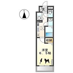 コート・ダ・ジュール中村1 1Kの間取図画像