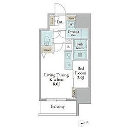 ストーリア名古屋城西 1LDKの間取図画像