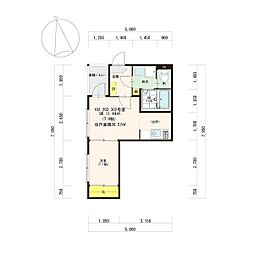 ハーモニーテラス児玉6 1DKの間取図画像