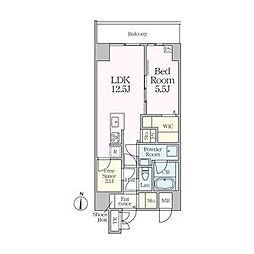 CLOVER泉 1SLDKの間取図画像