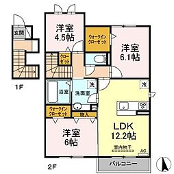 フローラ 3LDKの間取図画像