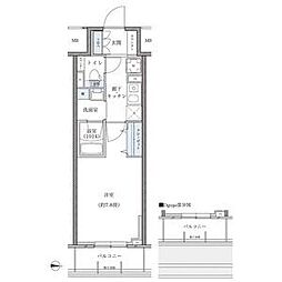 パークアクシス新栄 1Kの間取図画像