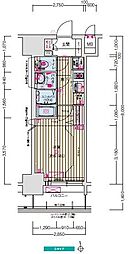 プレサンスTHE新栄 1Kの間取図画像