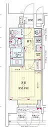 プレサンス葵デュリス 1Kの間取図画像
