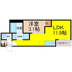 Jack koshinVI 1LDKの間取図画像