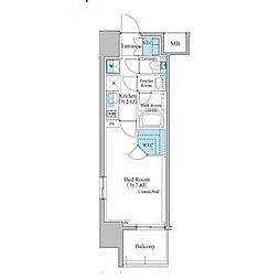 ブランシエスタ泉 1Kの間取図画像