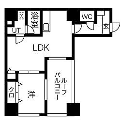 グレイス新栄 1LDKの間取図画像