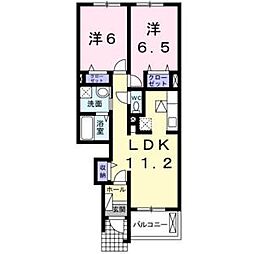 オレンジソーワ 2LDKの間取図画像
