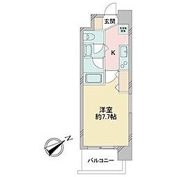 アルフィーレ新栄 1Kの間取図画像