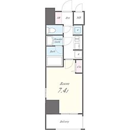セイワパレス丸の内駅前プレミア 1Kの間取図画像