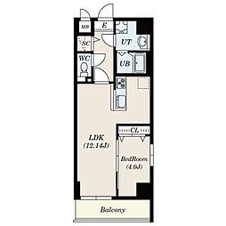 GRANDUKE古出来fiore 1LDKの間取図画像