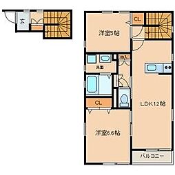 フォレストメゾン巴 2LDKの間取図画像