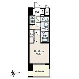 S-RESIDENCE上飯田North 1Kの間取図画像