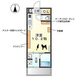WestWing5 ワンルームの間取図画像
