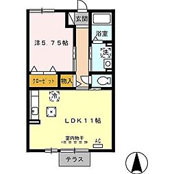 ロコ光 1LDKの間取図画像
