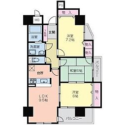 サムティイースト白壁 3LDKの間取図画像
