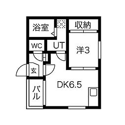 ハーモニーテラス児玉4 1DKの間取図画像