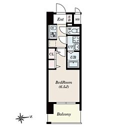 S-RESIDENCE上飯田North 1Kの間取図画像