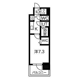 名古屋市北区平安1丁目マンション 1Kの間取図画像