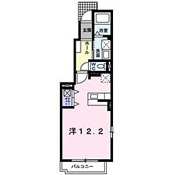 ブリアン ワンルームの間取図画像