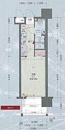 プレサンスmiu新栄 1Kの間取図画像