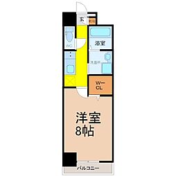 TuCasaKeiwa 1Kの間取図画像