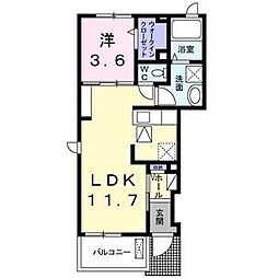 リュミエール 1LDKの間取図画像