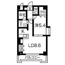 Pastoral 1LDKの間取図画像