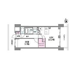 シーズンフラッツ今池NORTH 1LDKの間取図画像