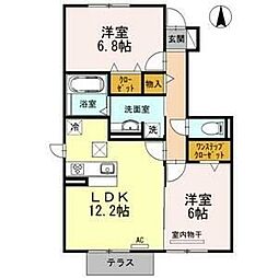 セジュール大幸 2LDKの間取図画像